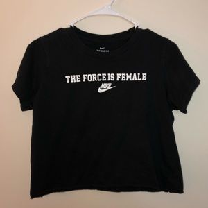 Nike Cropped Graphic Tee Shirt